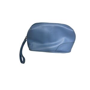 Blue Leather Women's cosmetic bag